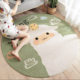 Children's Room Carpet, Boy's Bedroom, Odorless Bedside Rug, Living Room, Washable, Kindergarten Reading Area, Cartoon Round Mat