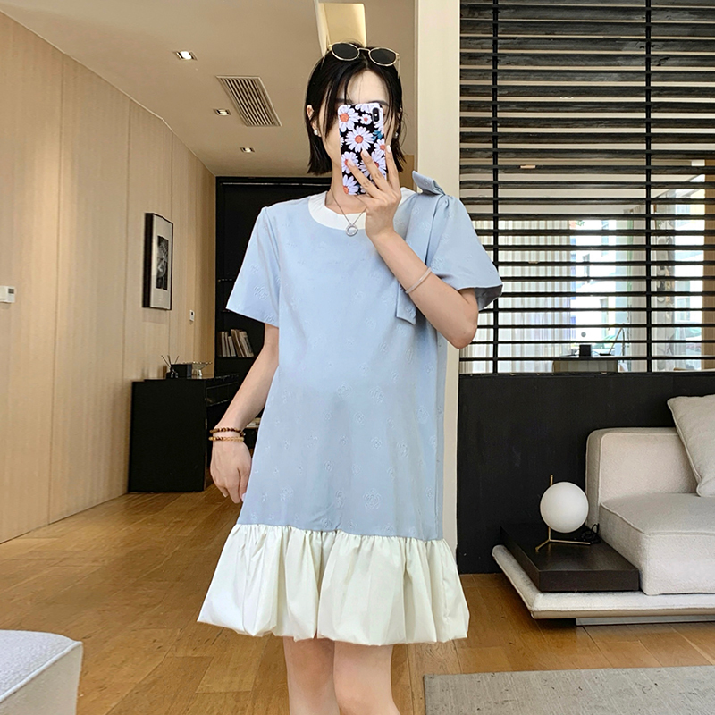 Mami High-End Maternity Wear Maternity Dress Summer 2026 Fashionable Mid-Length Summer Dress Loose New Style High-End Feel