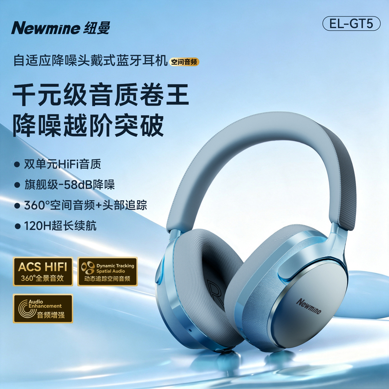 [Double 11 Hot Sale] Newman Gt5 Bluetooth Headphones with Active Noise Cancellation and High Sound Quality 2026 New Model