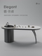 Modern Minimalist Balcony Slate Tea Table and Chair Set with Integrated Kettle for Office and Home Use