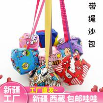 Xinjiang Tibetan Kindergarten Childrens Sandbags for Primary School Students Handmade Sandbags Toys Physical Education Class Training Supplies Bag