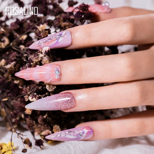 Розалинд 7 мл гель -лак для ногтей красочный блеск ультрафиолетового геля VE VE