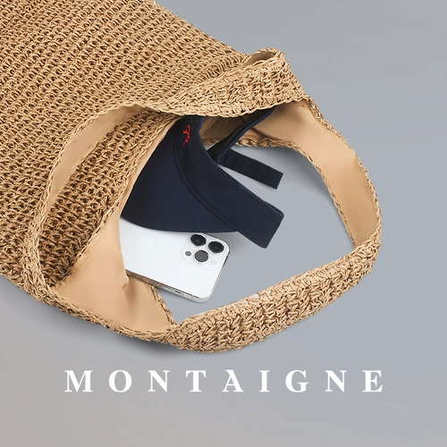 Соломенная вместительная и большая сумка на одно плечо