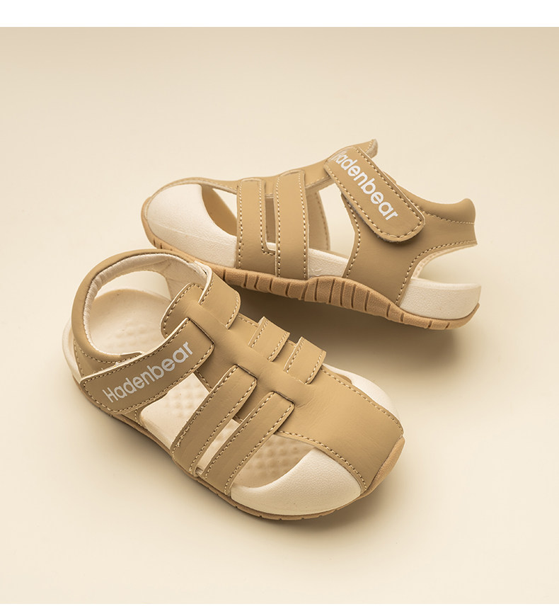 Harden Bear Children's Shoes Closed-Toe Sandals for Boys 2026 Summer New Soft-Soled Sports Beach Shoes for Girls Fashionable — 18