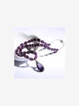 Treasure Blue Crystal Drop Pendant Necklace Lock Bone Chain Brief Mom Birthday Gift Lady Necklace Holiday Gift