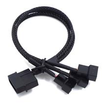 FULL NEW 1PCS 27cm Molex To 3 Way 3Pin 4Pin Fan Adapter for