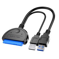 Dual USB 3 0 To Sata Adapter 2 5 Inch 3 5 Inch Cable convert