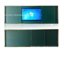 30-year-old manufacturer green board dust-free blackboard 4-meter sliding blackboard inlaid LCD all-in-one sliding blackboard i