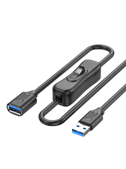 USB 3.0 Extension Cable with Switch, 1/3/5 Meters, Male to Female Data Cable, High-Speed Wireless Network Card, Printer, Computer, Tv, Car Connection, Keyboard, Mouse, Extended Transmission, 90-Degree Up/Down/Left/Right