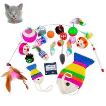 20pcs Funny Fish Shape Pet Cat Kitten Teaser Cute