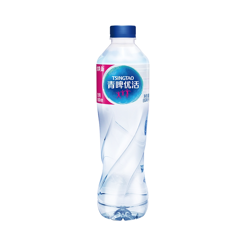 Tsingtao Premium Drinking Water 550ml*24 Bottles Full Box of Drinking Water, Non-Mineral Water