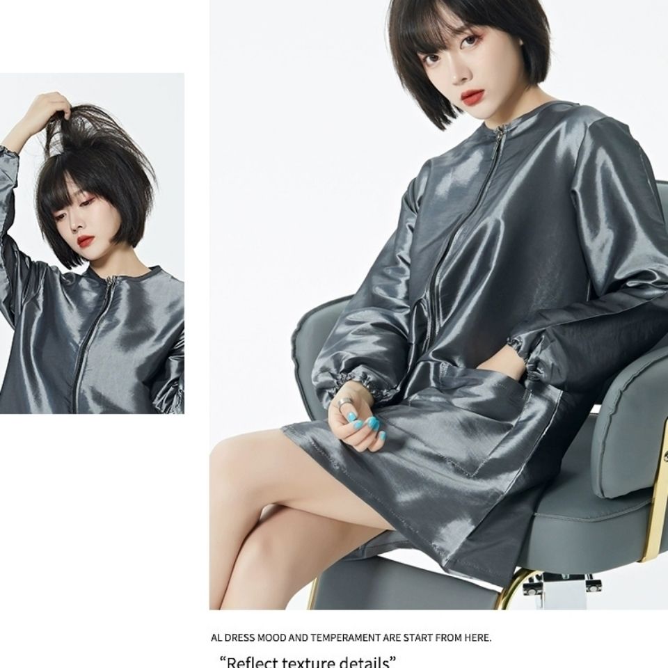 Hairstylist hairdresser workwear hairdresser Assistant in the hair salon hair salon technician bronzed and pet teacher dust-proof clothing-Taobao