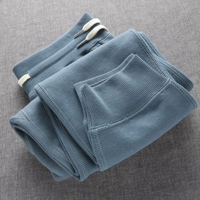 Comfortable and Versatile! a Must-Have! Flint Gray 340g Heavy Terry Cloth Jogger Sweatpants Casual Sports Pants for Women