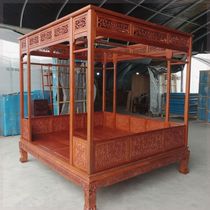 All solid wood step bed imitation mahogany classical antique elm moon cave B&B Qiangong step bed new Chinese style frame bed