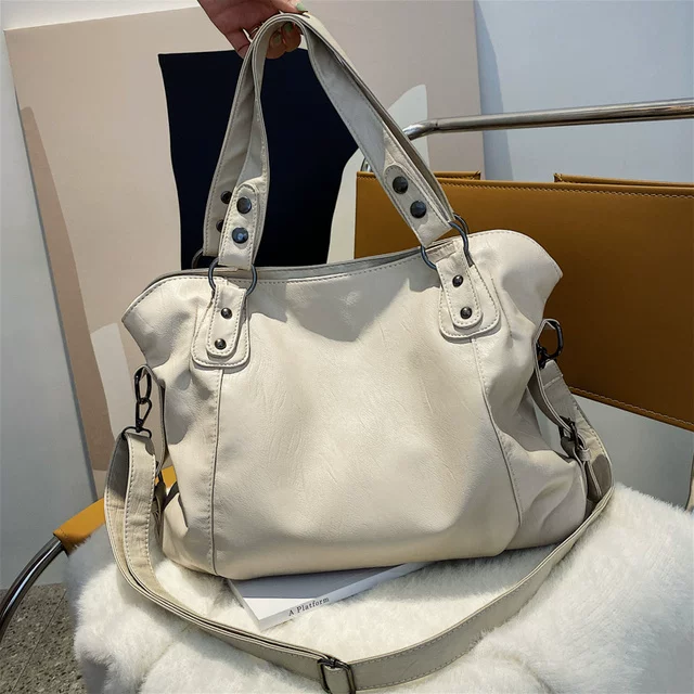 [Большая черная женская сумка через плечо большого размера casual tote]