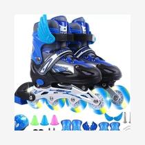 Roller skates for elementary school students roller skates skates for boys and girls four-wheel full flash set roller skates for boys