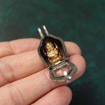Non-925 Silver Tara Six-Armed Big Black Vajra Hand Yellow God of Wealth Gawu Box Toy Pendant Pendant Tibetan DIY Side Hanging