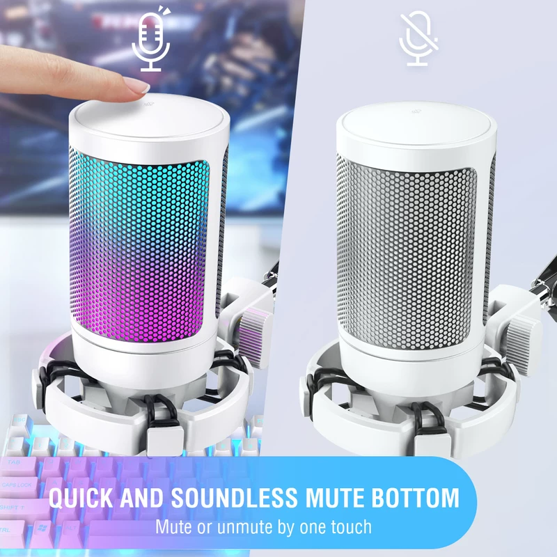 Fifine Ampligame usb microphone, PC Gaming Recording Desktop