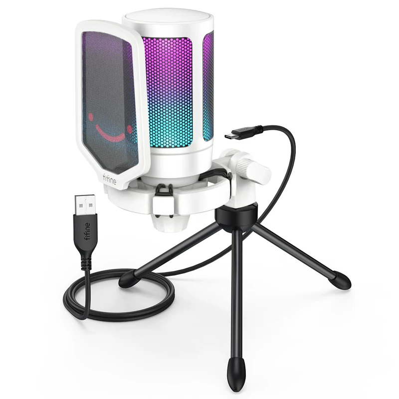 Fifine Ampligame usb microphone, PC Gaming Recording Desktop