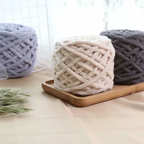 冰条线手工编织围巾粗线手织送男友diy钩鞋帽子材料包围巾神器