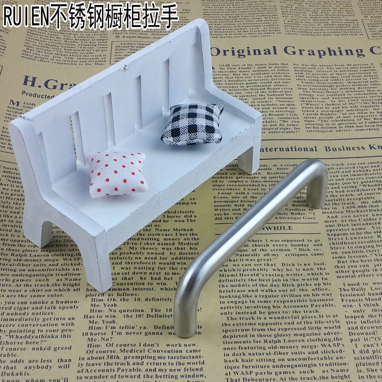 Solid stainless steel small handle elbow pull handle modern handle integral cabinet stainless steel handle 8X96 center