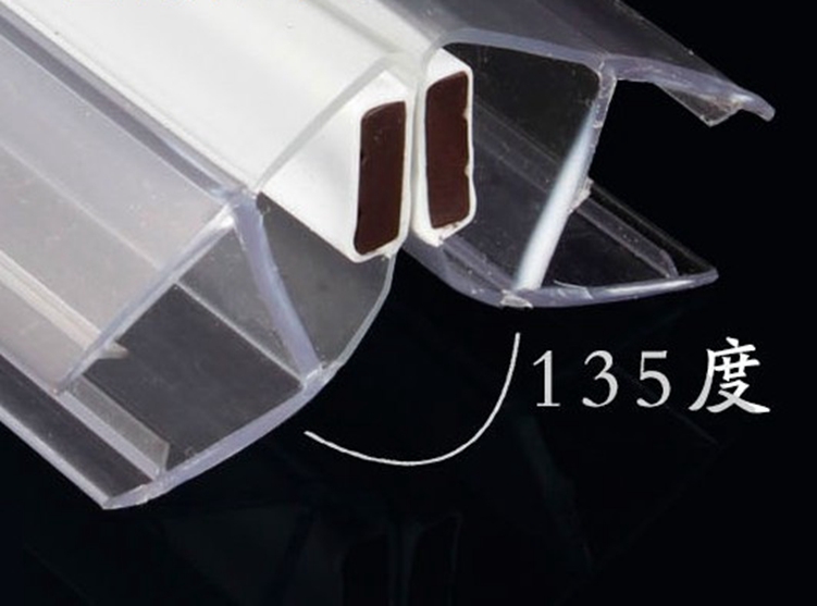 135-degree quality thickened PVC strong magnetic shower room accessories diamond-shaped glass door magnet strip wind-proof waterproof strip suction strip