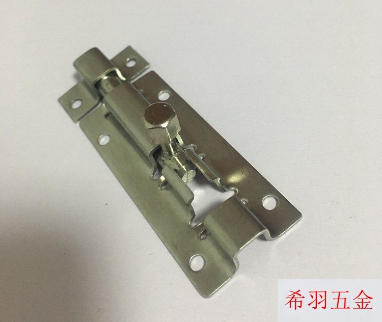 Stainless steel bolt door bolt door buckle door bolt wooden door and window anti-theft bolt lock powder room thickened surface door bolt