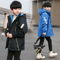 Childrens coat outdoor three-in-one assault clothes boys plus velvet padded medium and large childrens clothing autumn clothes 2021 new school uniforms