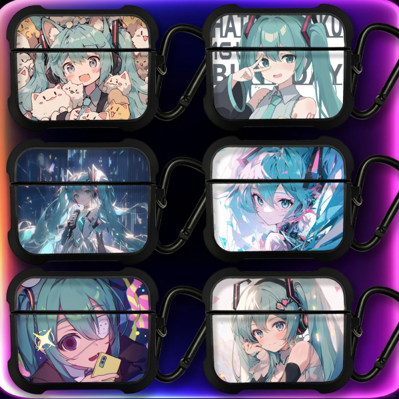 Anime Hatsune Miku New Product Girl Earphone Case Suitable for Air Pods Pro2 Protective Case Air Pods3 Protective Case Air Pods 4 Wireless Apple Bluetooth Device Silicone Fourth and Fifth Generation Anime Hatsune Miku New Product Girl Earphone Case Suitable for Air Pods Pro2 Protective Case Air Pods3 Protective Case Air Pods 4 Wireless Apple Bluetooth Device Silicone Fourth and Fifth Generation