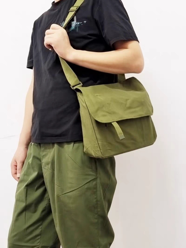 Old School Bag, Old-Fashioned 80S Nostalgic Canvas School Bag, Men's Nostalgic Shoulder Bag, Crossbody Bag, Canvas Nostalgic Retro Hanging Bag