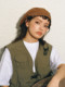 American Retro Brown Beret for Women, Versatile for Spring and Summer, Makes the Face Look Smaller, Newsboy Painter Hat, Trendy