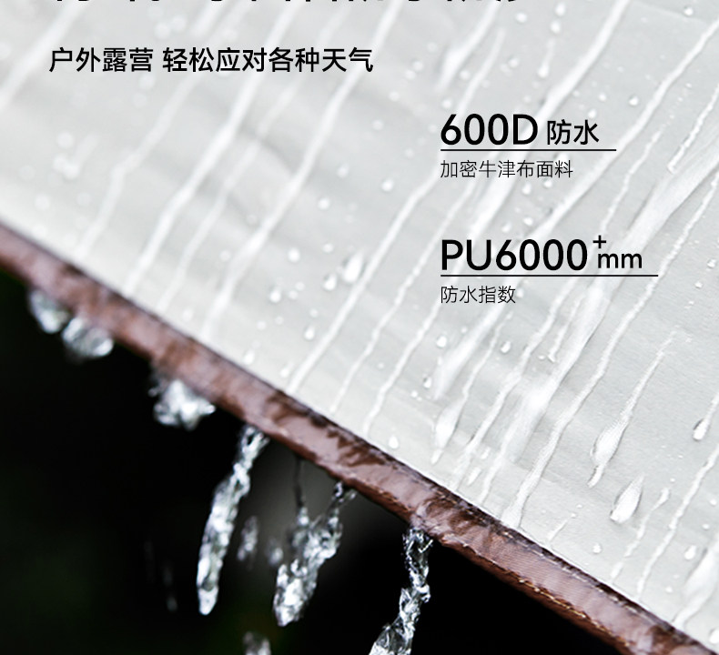 Атриум picnicamp天幕帐篷户外露营遮阳棚便携黑胶防晒防雨涂银四角幕布