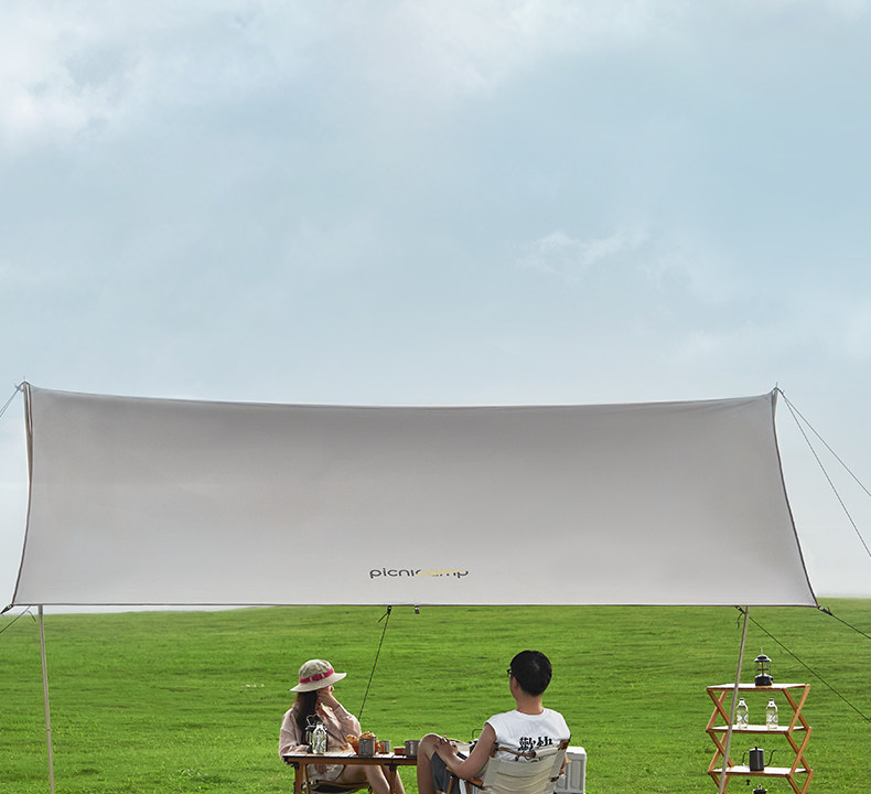 Атриум picnicamp天幕帐篷户外露营遮阳棚便携黑胶防晒防雨涂银四角幕布