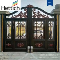 Hettich roller automatic door opener flat opening electric door closer villa large iron door remote control eight-character double door opener