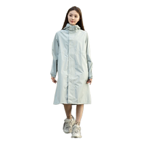 2024 New Raincoat Womens Mid-Length Waterproof Lightweight Outdoor Hiking Electric Vehicle Cycling Rain Poncho Trendy for Men and Women
