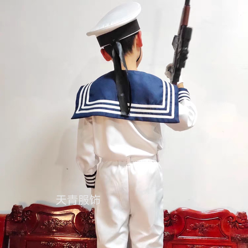 Children's Sailor Clothing Navy Dress Sports Meeting Chorus Clothing Student Family Clothing Performance Clothing Sailor Boat Performance Clothing