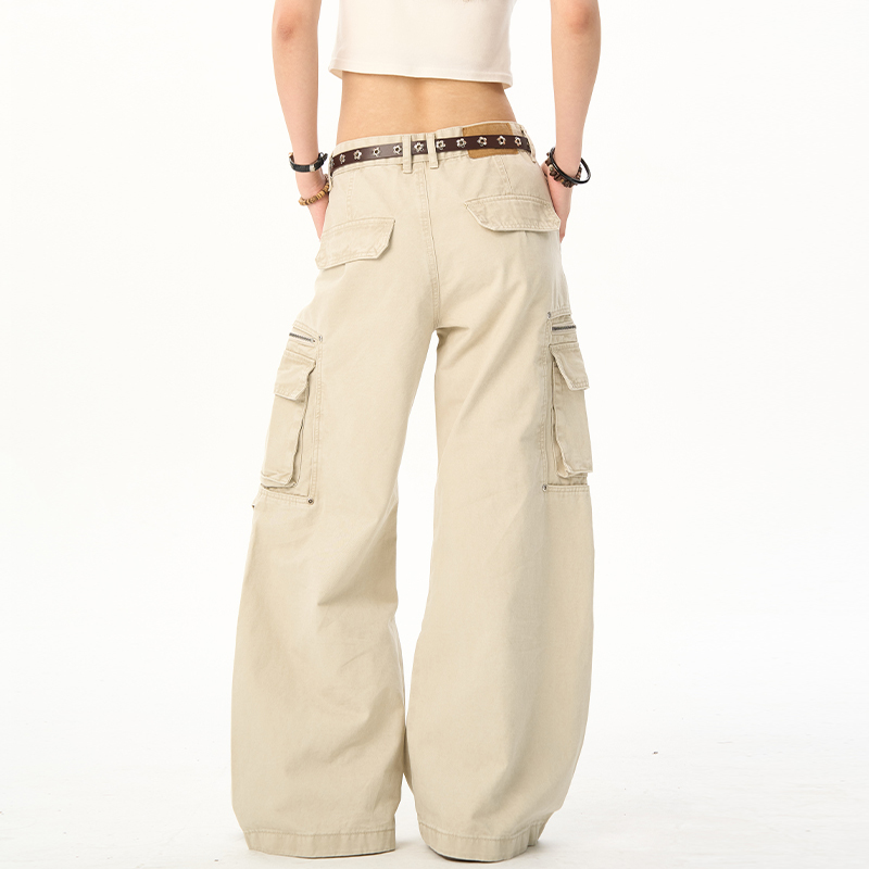 Cddr American Retro Distressed Zipper Multi-Pocket Cargo Pants with a Unique Design, Unisex Versatile Casual Straight-Leg Long Pants Cddr American Retro Distressed Zipper Multi-Pocket Cargo Pants with a Unique Design, Unisex Versatile Casual Straight-Leg Long Pants