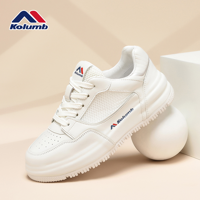Kolumb Official Genuine White Sneakers 2026 Summer New Casual Mesh Height-Increasing Thick-Soled Women's Shoes