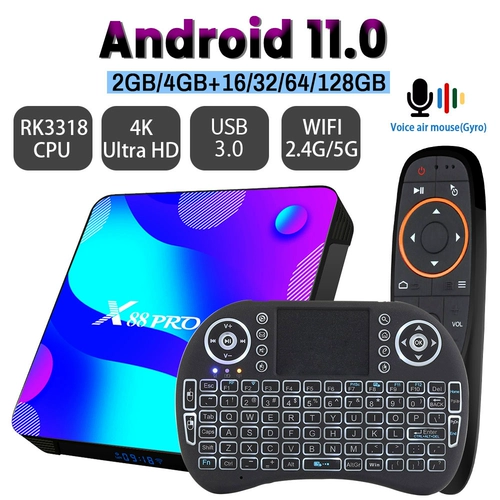 Transpeed Android 11 TV Kutusu 2,4G и 5,8G Wi-Fi 16G 32G 64G