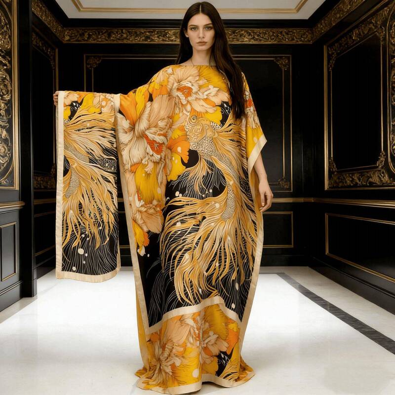 Plus Size Robe Long Dress Export Women's Clothing Cardigan Ethnic Style Long Dress African Beach Vacation Sun Protection Cover-Up Plus Size Robe Long Dress Export Women's Clothing Cardigan Ethnic Style Long Dress African Beach Vacation Sun Protection Cover-Up
