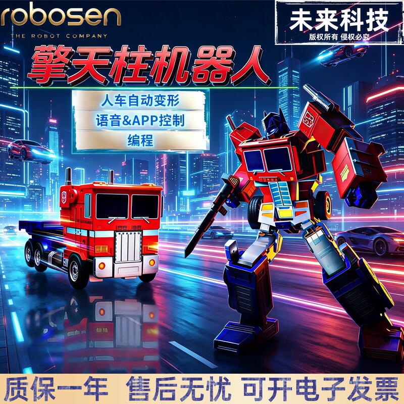 Robosen Optimus Prime G1 Intelligent Robot with Voice Control, Automatic Transformation, Elite Version, Holiday Gift