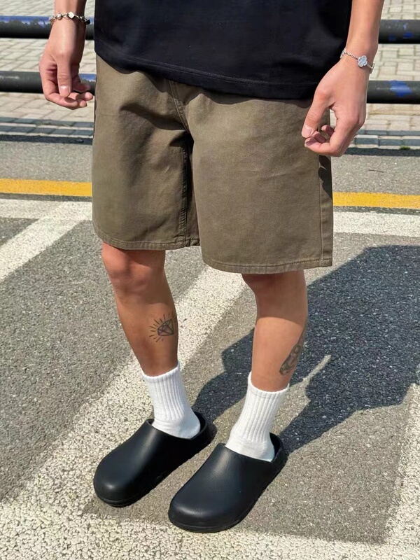 American Retro Casual Summer Versatile Coffee-Colored Denim Shorts for Men and Women, Cleanfit Slimming Straight-Leg Knee-Length Shorts American Retro Casual Summer Versatile Coffee-Colored Denim Shorts for Men and Women, Cleanfit Slimming Straight-Leg Knee-Length Shorts