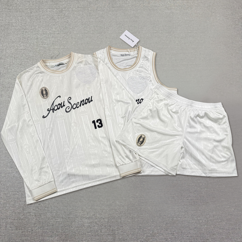 [Ceiling Top] Ac Acou Scenou 26Ss World Cup Limited Edition Men's and Women's Couple Long Sleeve T-Shirt Set