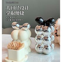 Light luxury high-end toothpick holder 2024 new toothpick box high-looking creative Internet celebrity toothpick jar commercial dental floss storage