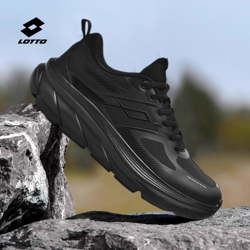 lotto Outdoor Sports Shoes Men's Shoes Autumn and Winter New Leather Waterproof Casual Shock-Absorbing Non-Slip Running Shoes