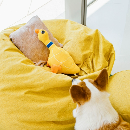 Плюшевая желтая игрушка, комиксы, домашний питомец, издает звуки, утка