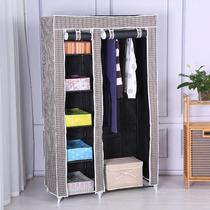 Simple fashionable wardrobe iron mesh partition cloth wardrobe multi-layer storage home bedroom steel pipe assembly storage hanging wardrobe