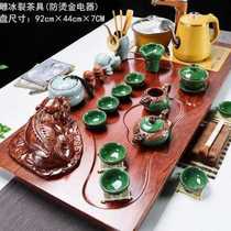 Kiryu fully automatic water supply induction cooker household tea tray solid wood tea table kungfu tea set household integrated tray