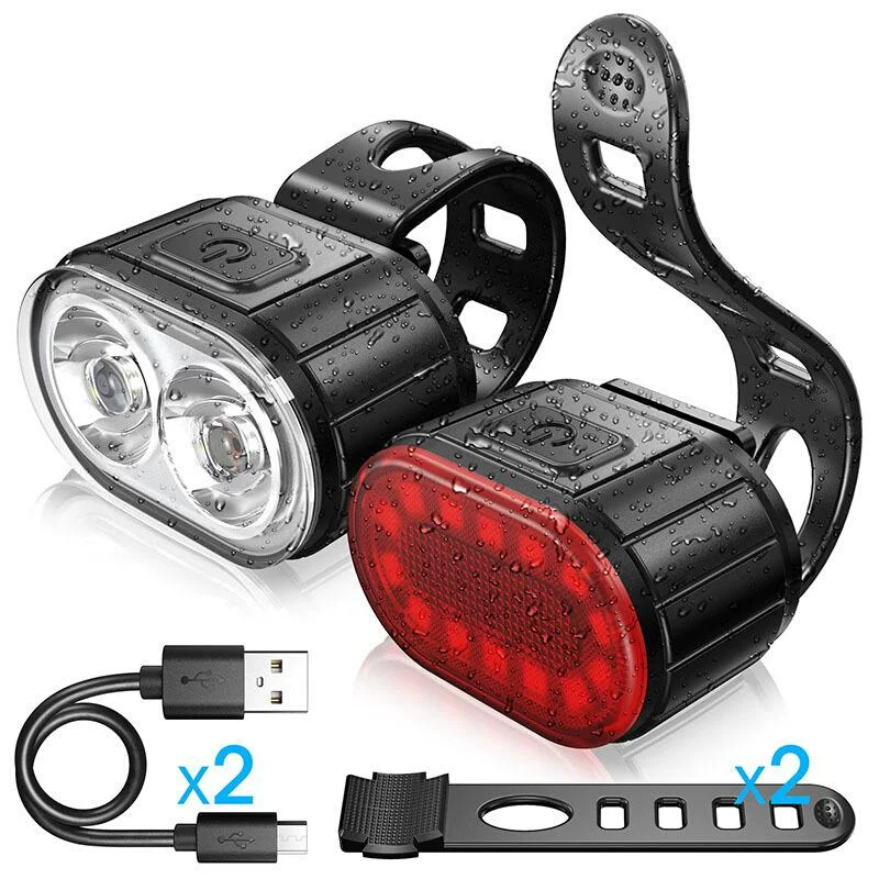 [LED велосипедный свет 350 мАч USB перезаряжаемый MTB передний]