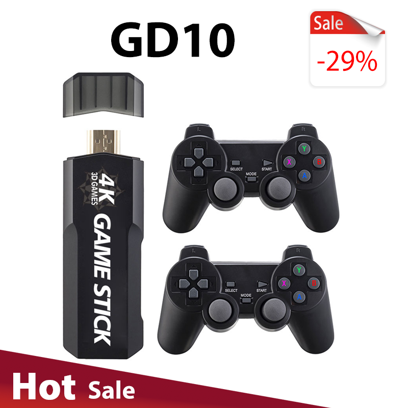 Игровой Stick 4K GD10 128GB Новая ретро-игровая консоль 2.4G